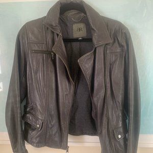 Banana Republic Black Leather Moto Jacket